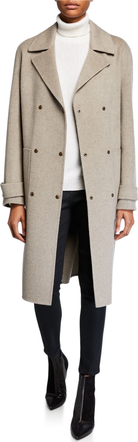 Theory Double-Faced Military Trench Coat