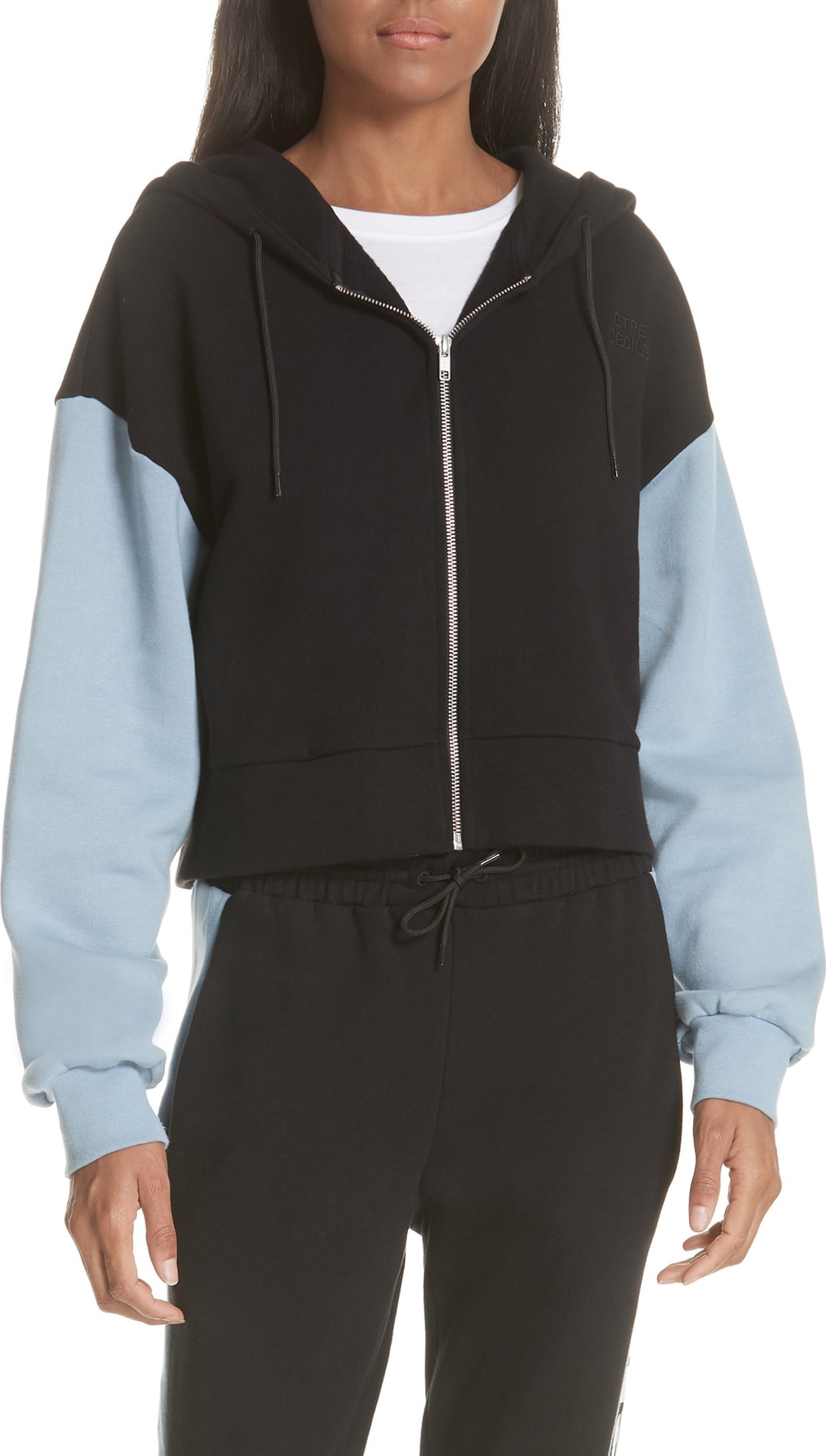 Etre Cecile être cécile Colorblock Crop Zip Hoodie