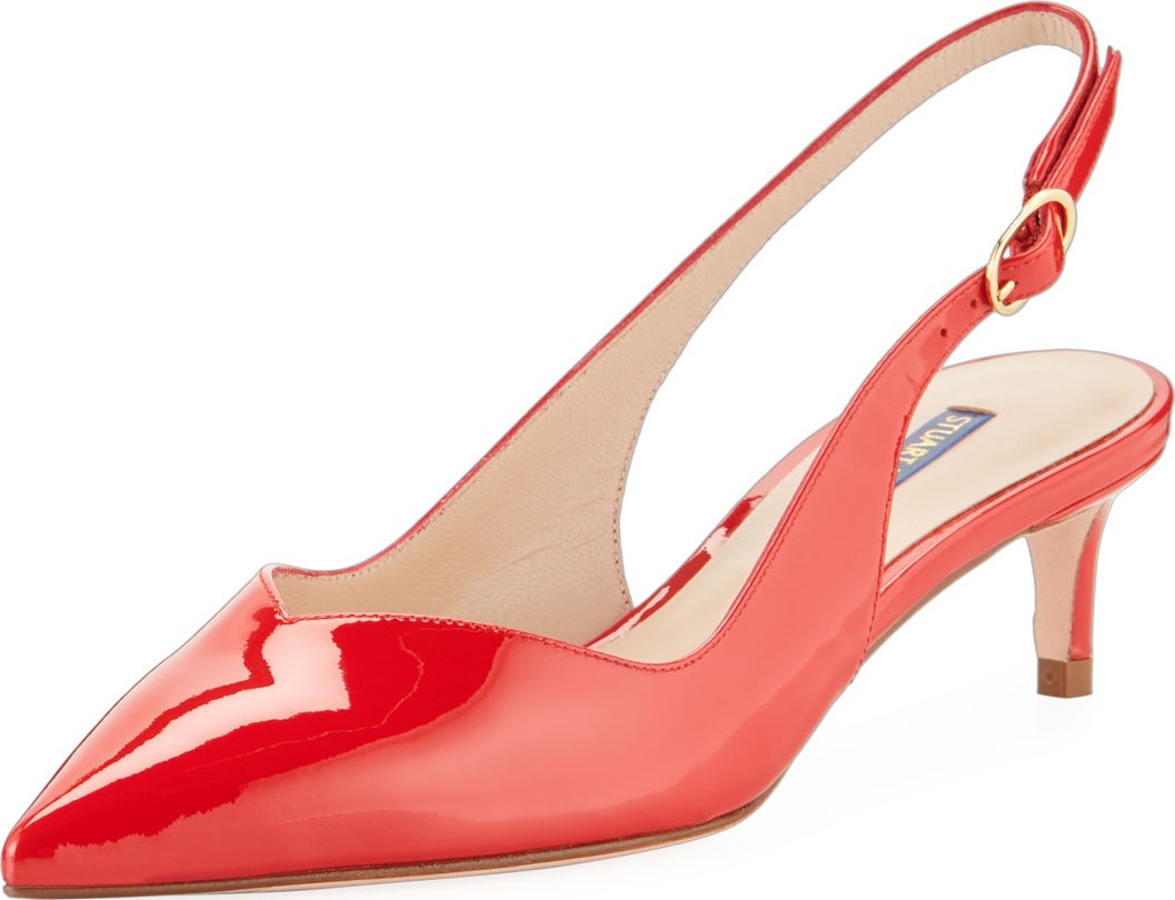 Stuart Weitzman Edith Patent Slingback Pumps