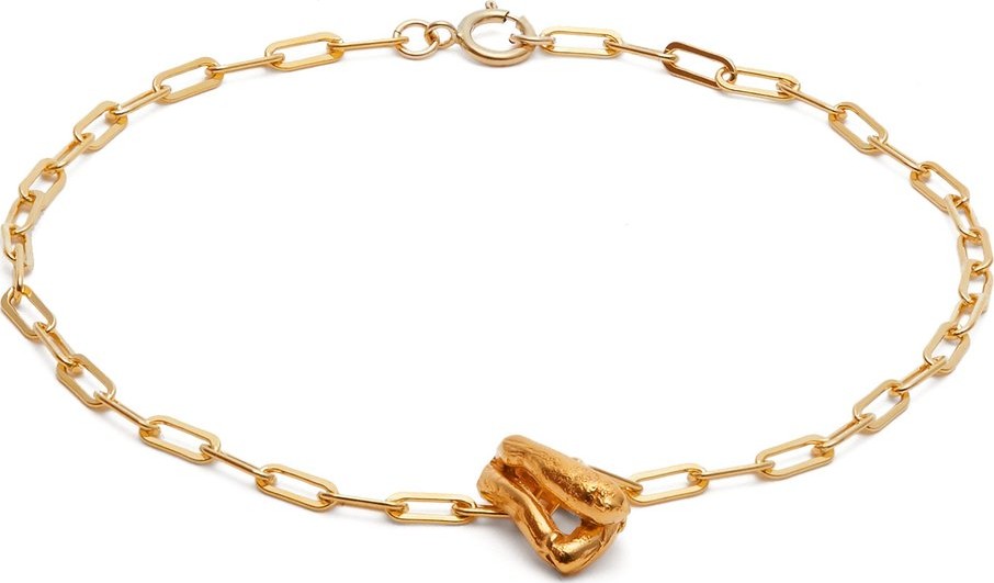 Alighieri Charm 24kt gold-plated anklet