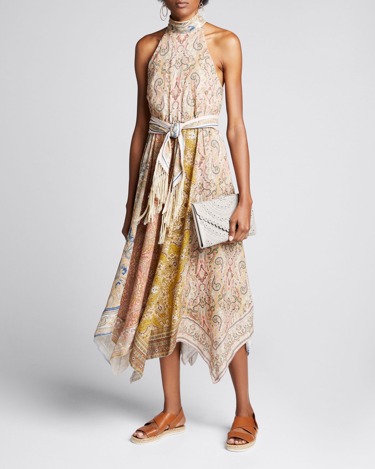 Zimmermann Freja Handkerchief-Hem Long Dress
