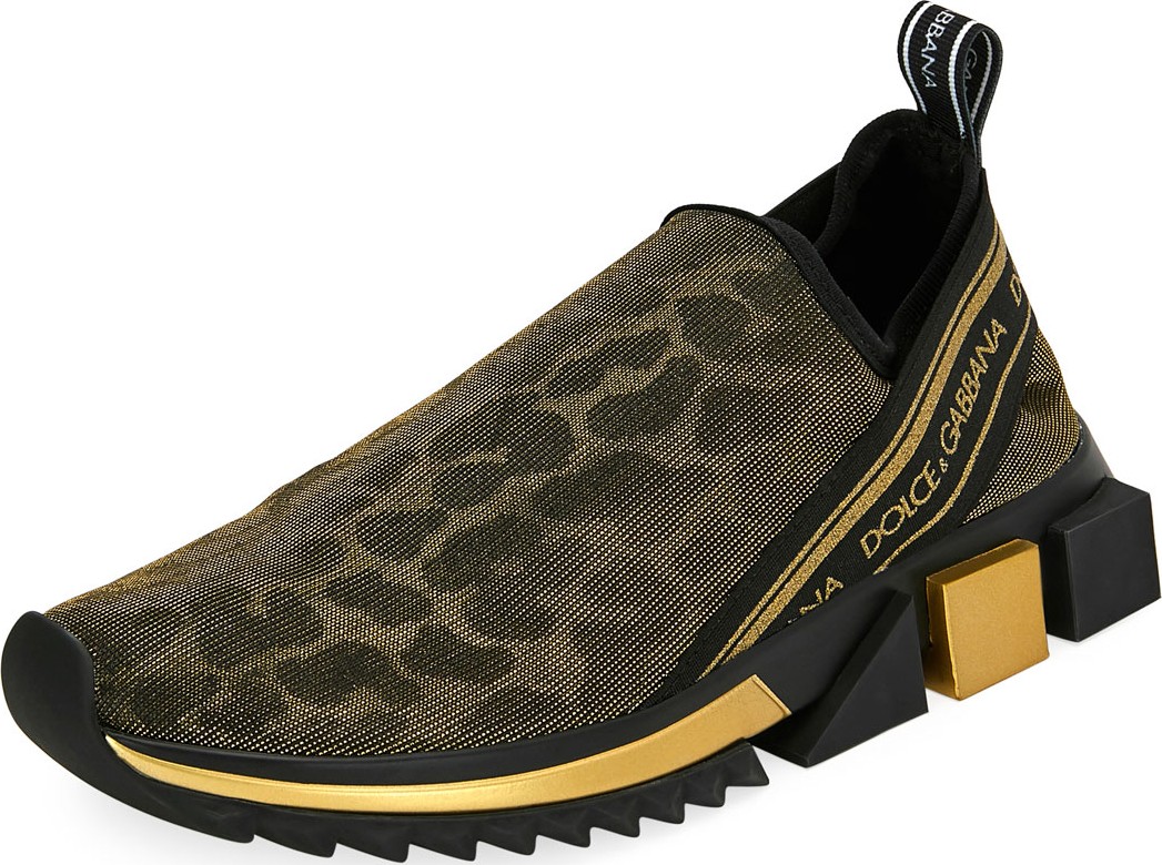 Dolce & Gabbana Jersey Sorrento Logo Sneakers