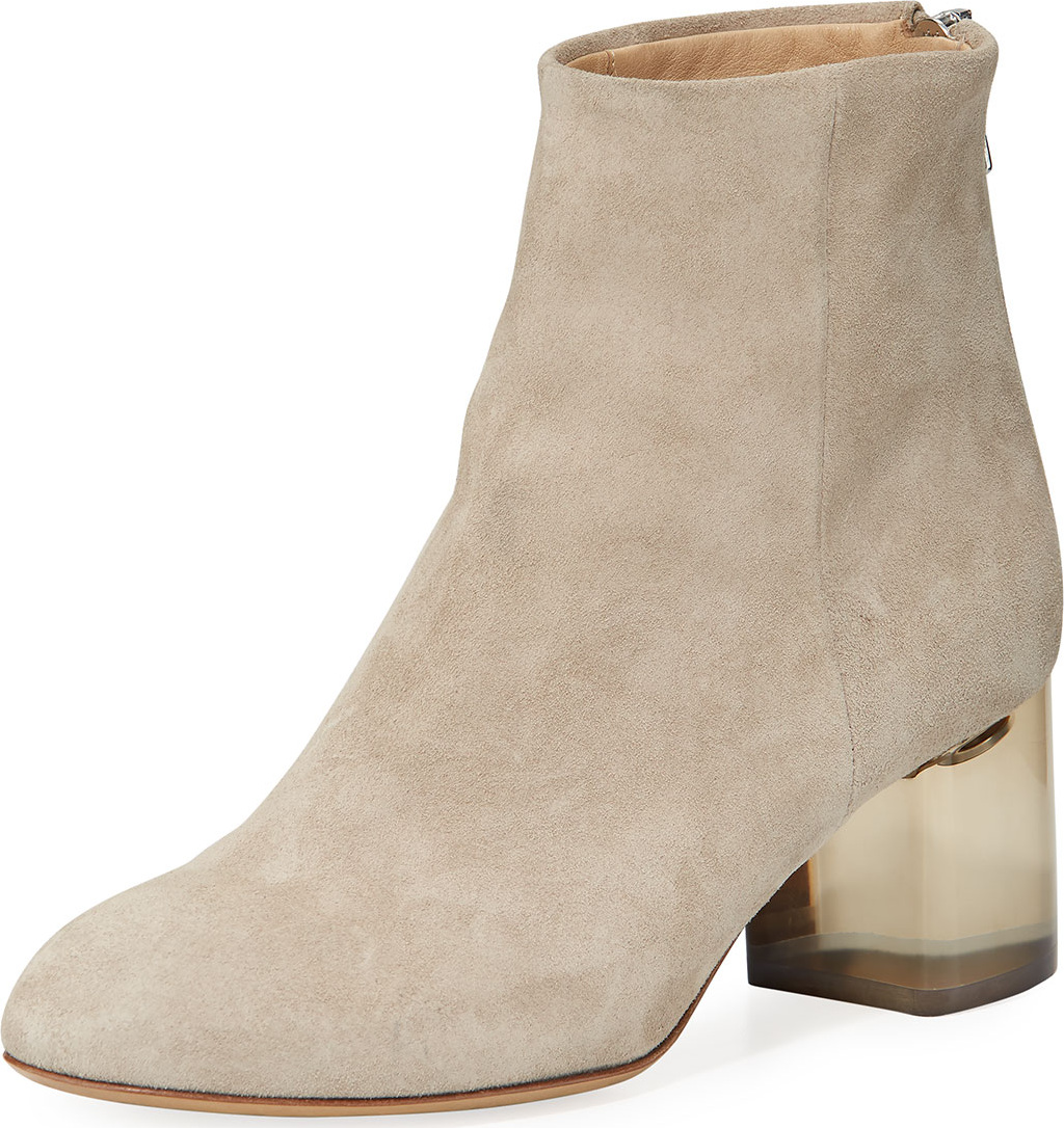 Rag & Bone Drea Suede Back-Zip Bootie