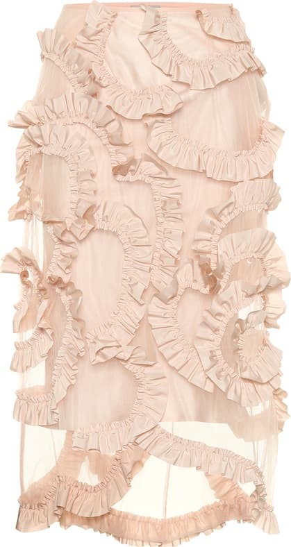 Moncler Genius 4 MONCLER SIMONE ROCHA ruffled mesh skirt
