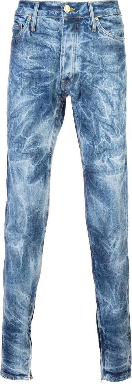 Fear of God indigo bleached effect slim-fit jeans