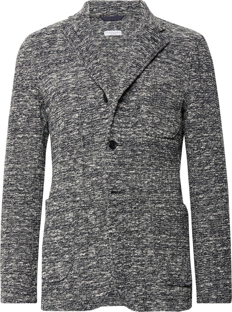 Engineered Garments Storm-Blue Unstructured Mélange Cotton-Blend Blazer