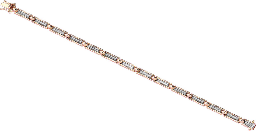 Kismet by Milka Beads 14k White Diamond One-Row Bracelet
