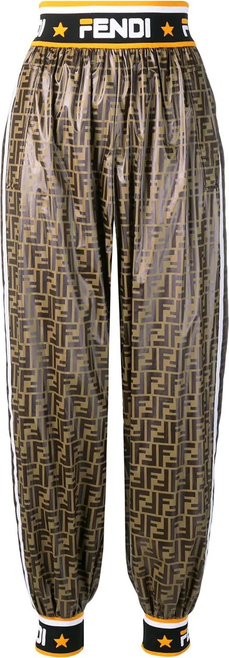 Fendi logo print track pants