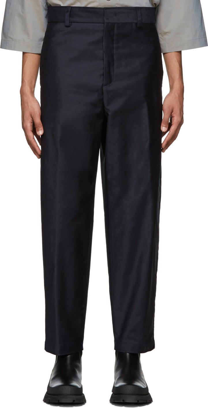 Jil Sander Navy Patch Pockets Trousers