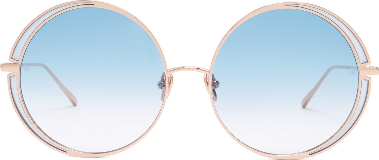 Linda Farrow Oversized metal sunglasses