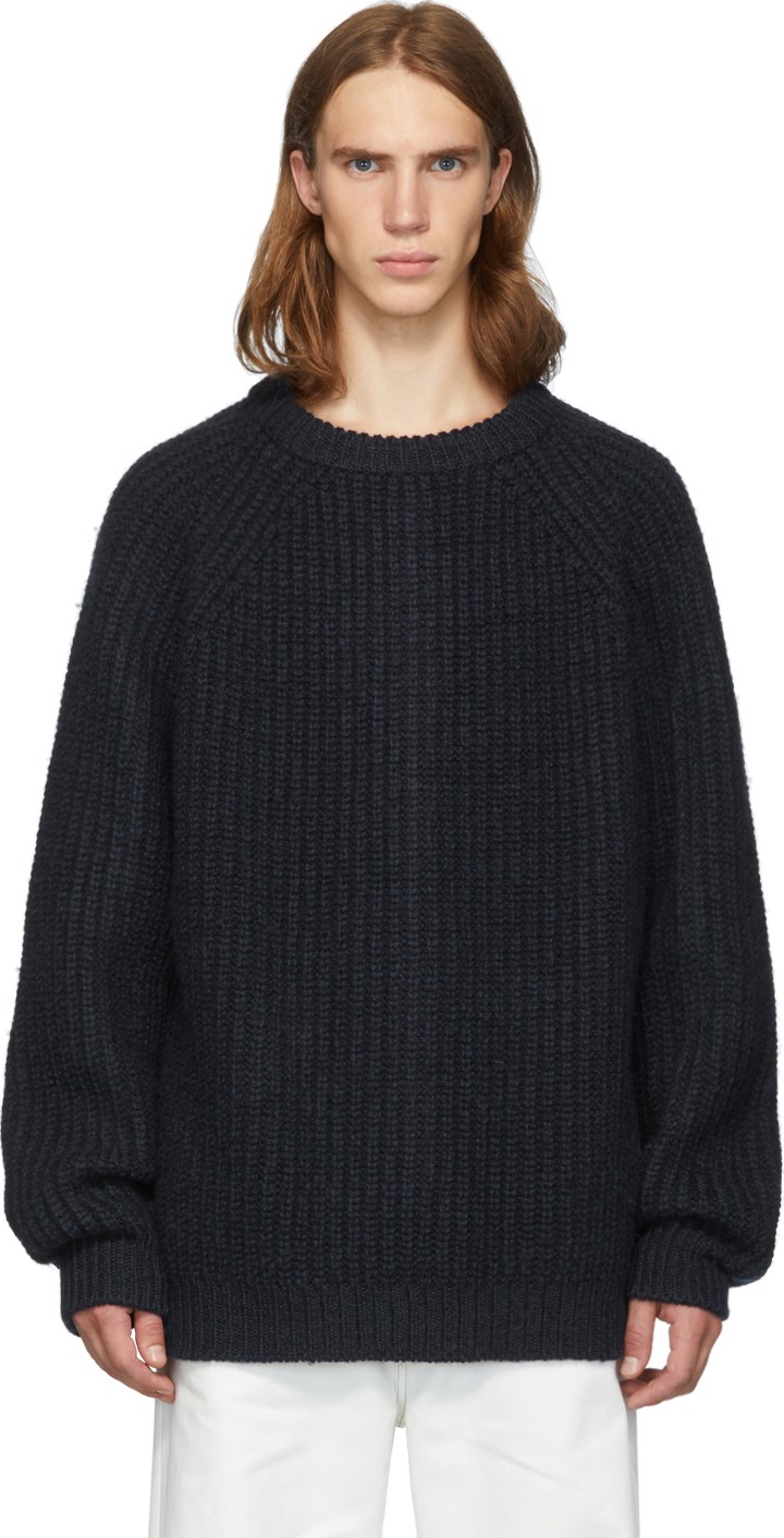 Marni Navy Wool Costan Sweater