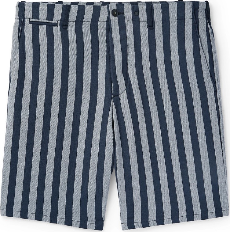 Rag & Bone Slim-Fit Striped Herringbone Cotton Shorts