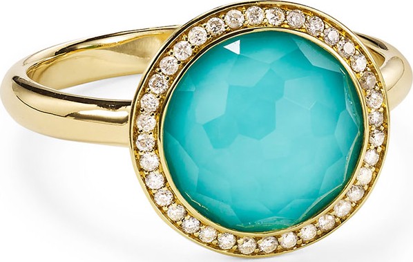 IPPOLITA 18K Gold Rock Candy Mini Lollipop Ring  with Diamonds