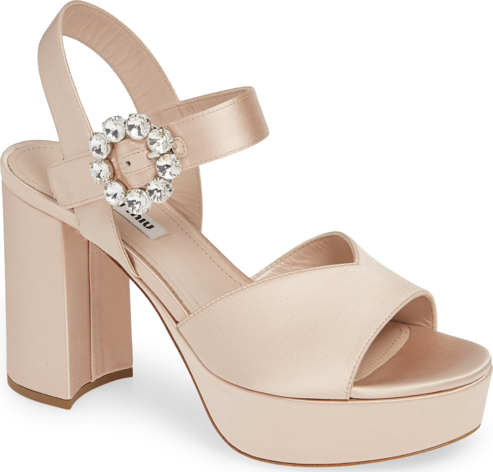 Miu Miu Jewel Platform Sandal