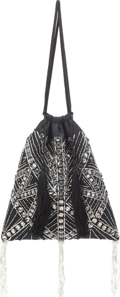 Attico Crystal-embellished pouch