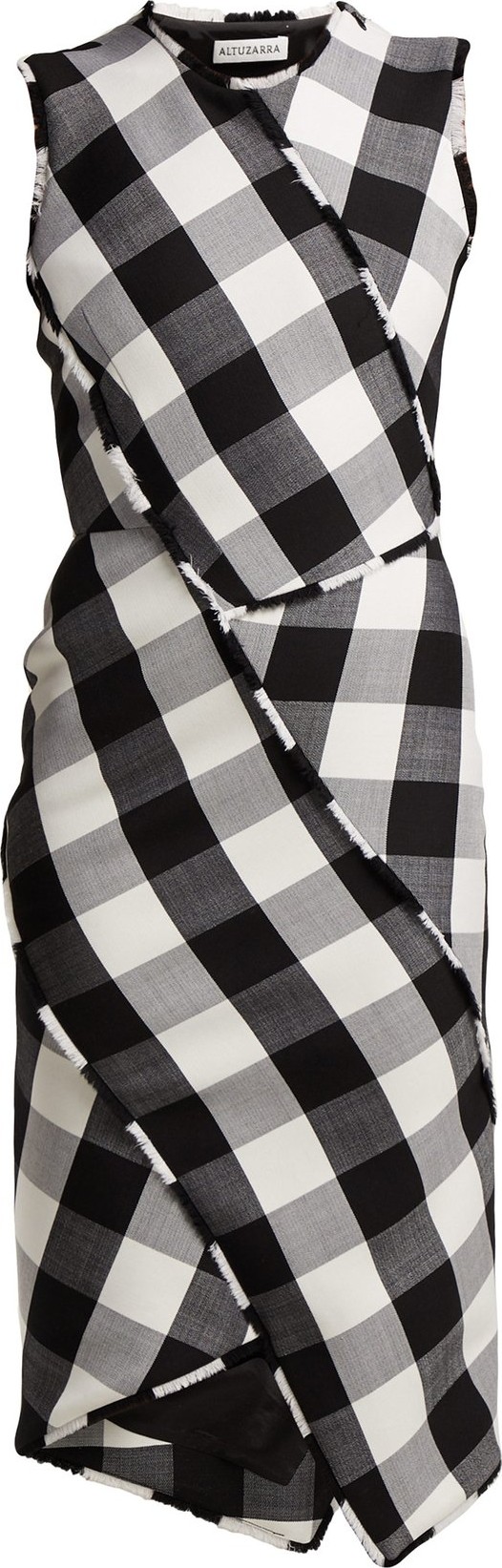 Altuzarra Gina Vichy-check wool-blend dress