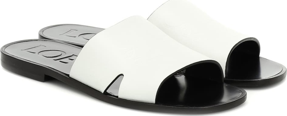 LOEWE Anagram leather slides