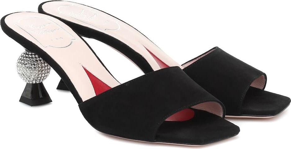 Roger Vivier Vivier Marlene embellished suede sandals