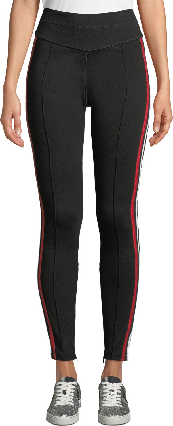 Current/Elliott The Sun High-Waist Sporty Racer Stripe Track Pants