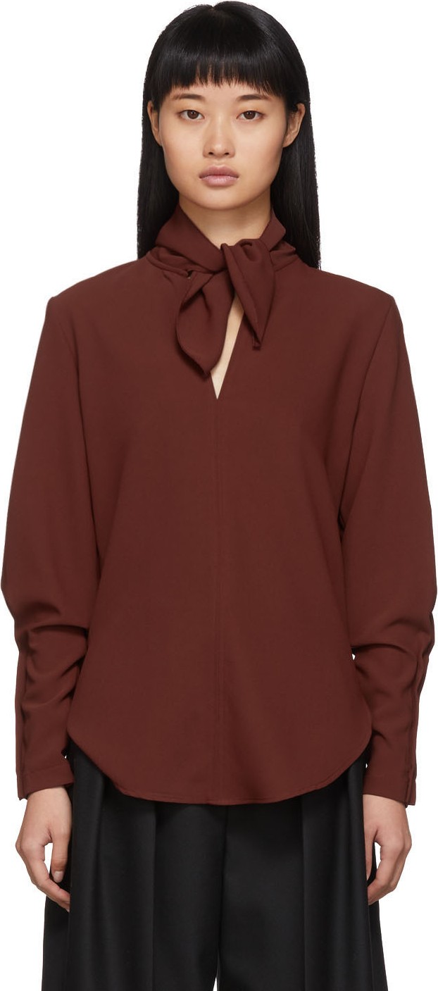 See By Chloé Red Pussy-Bow Blouse