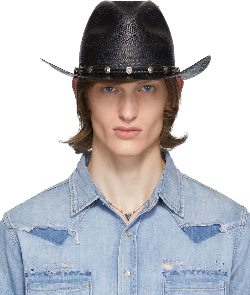 Saint Laurent Black Jones Hat