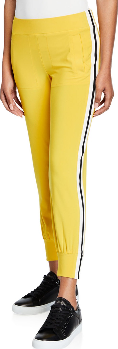 Norma Kamali Side Stripe Pull-On Jogger Pants Norma Kamali Side Stripe Pull-On Jogger Pants