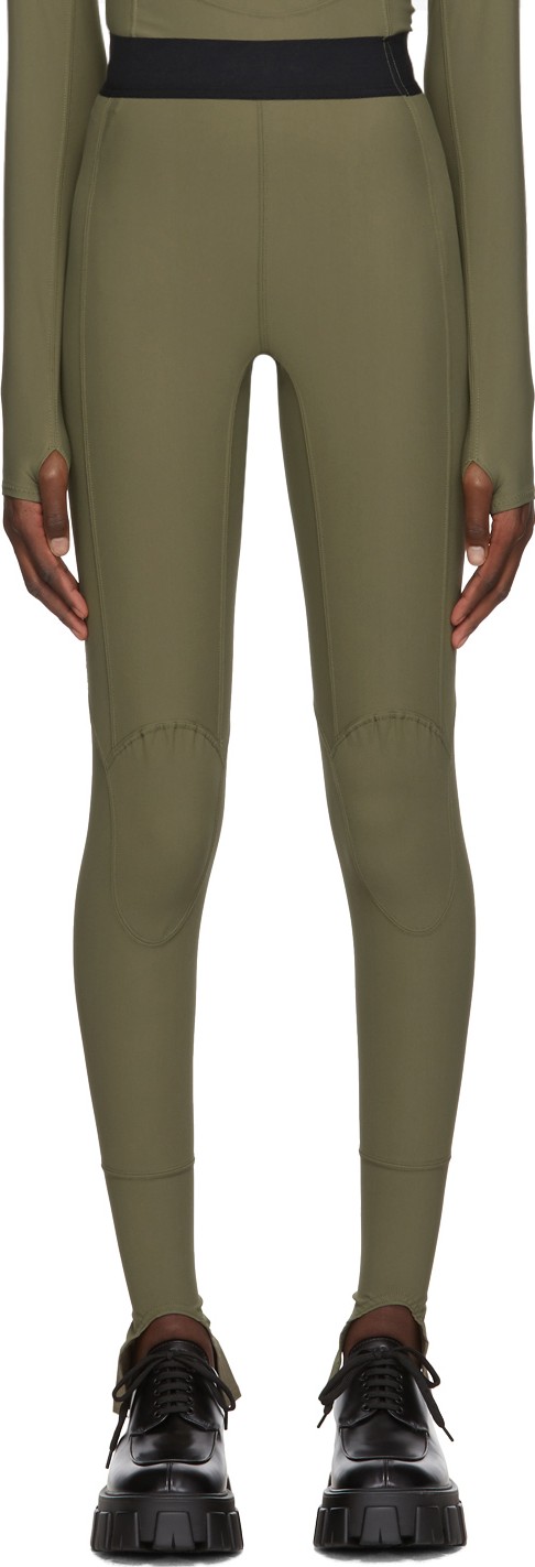 Ambush Green Mini Logo Scuba Leggings