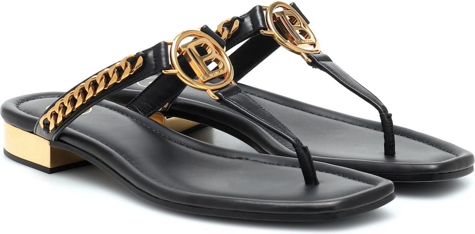 Balmain B leather sandals