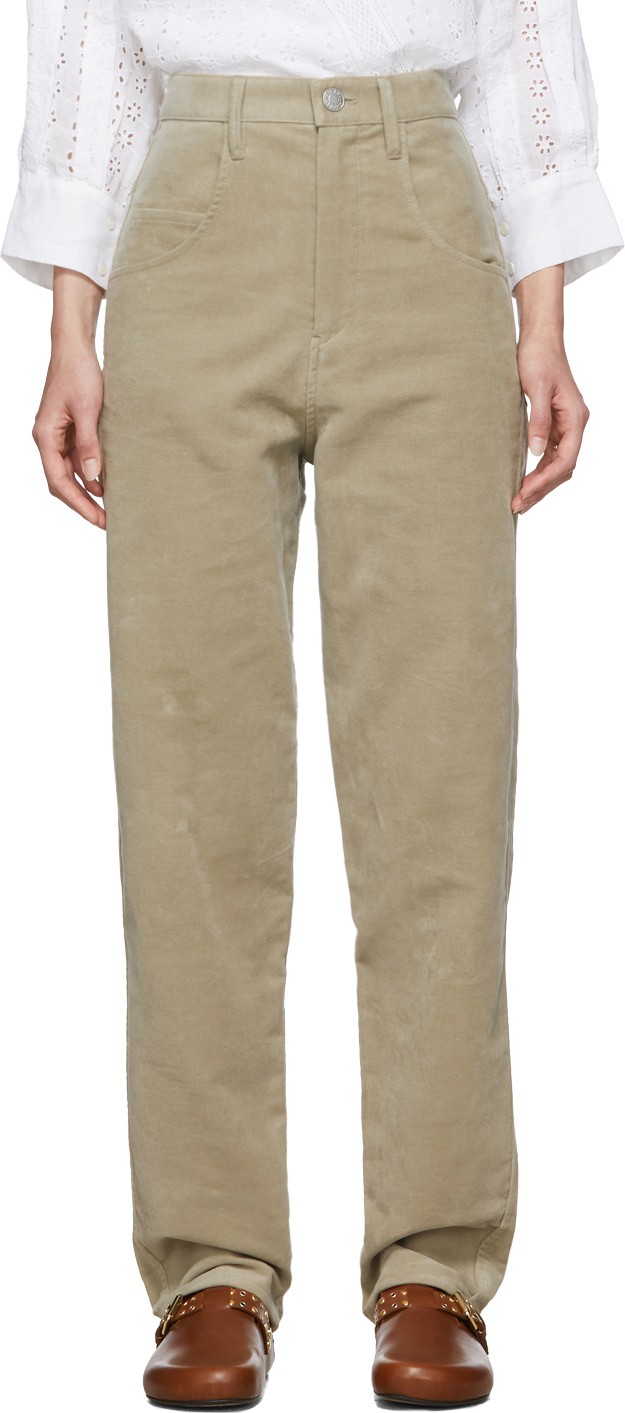 Isabel Marant Beige Relaxed Debora Trousers