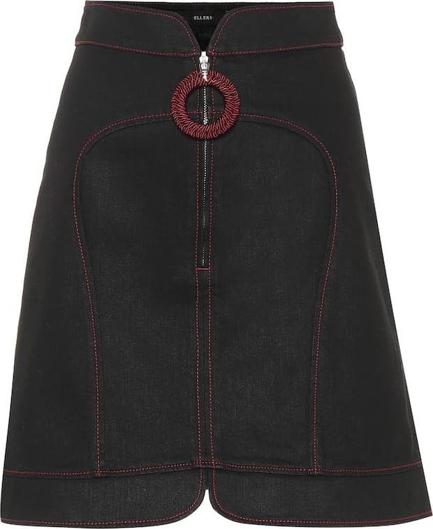 Ellery Nucleus Crochet Puller denim skirt