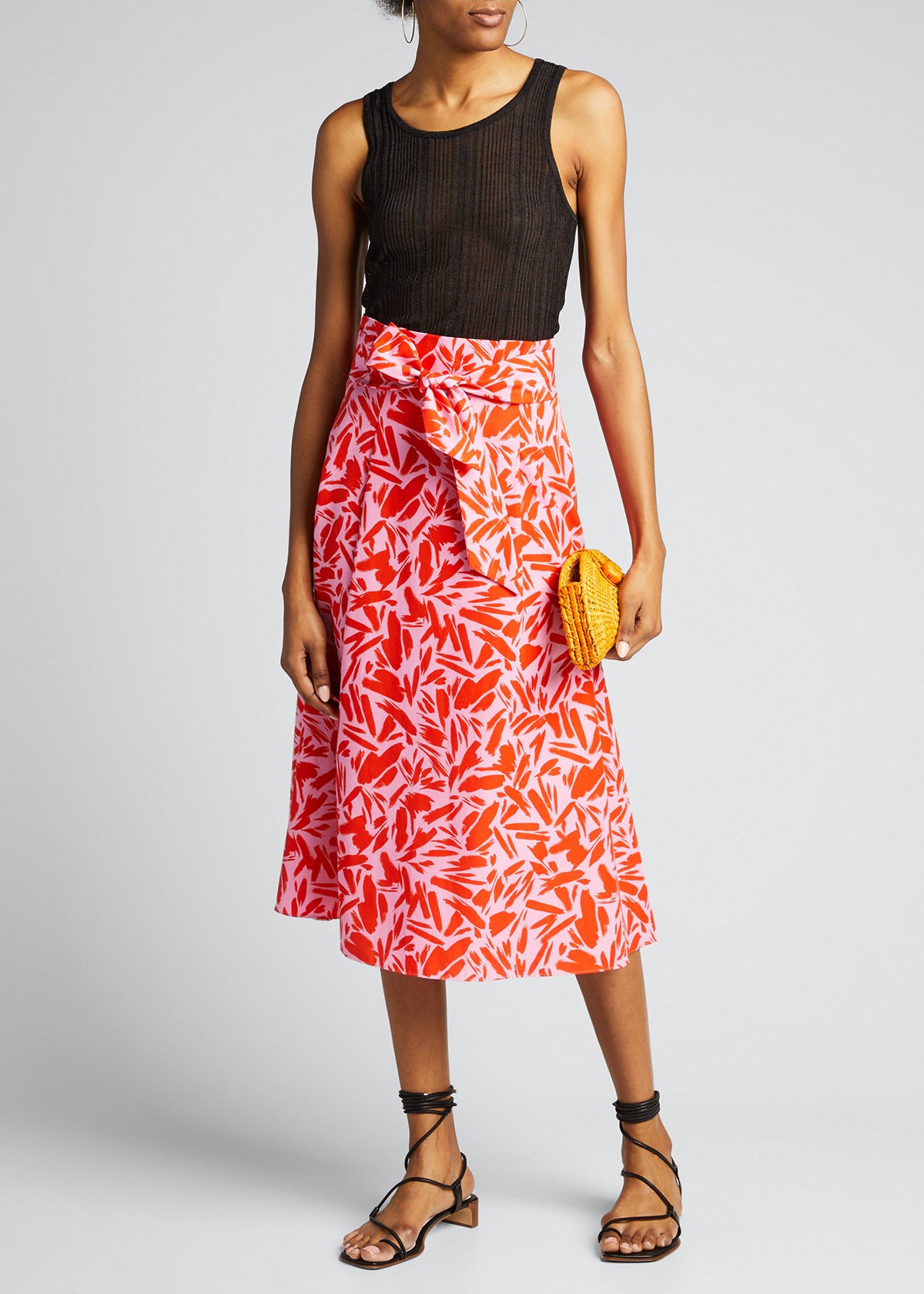 Veronica Beard Avi Printed Midi Skirt