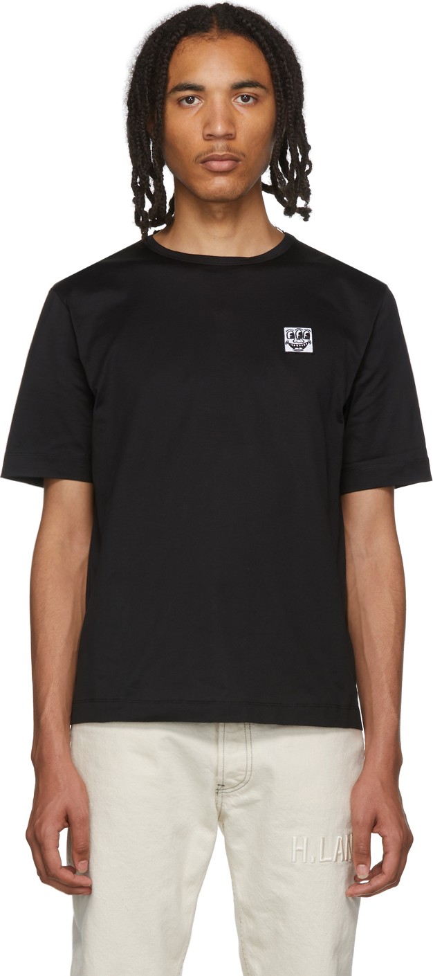 Etudes Black Keith Haring Edition Unity Patch T-Shirt