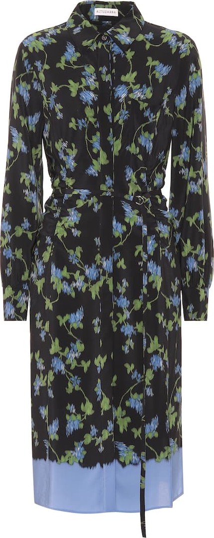 Altuzarra Floral silk shirt dress