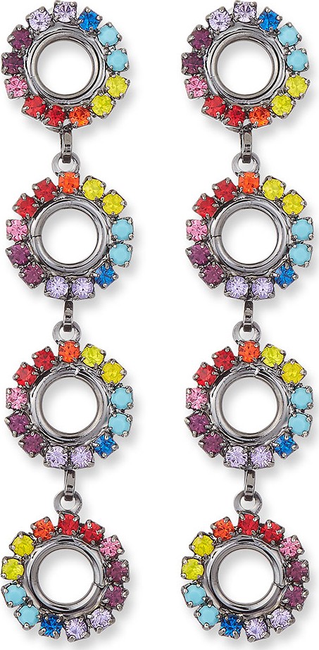 Elizabeth Cole Minka Drop Earrings in Rainbow