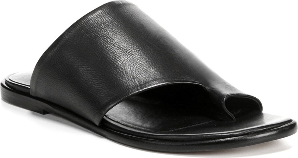 Vince Edris Flat Siviglia Leather Slide Sandals