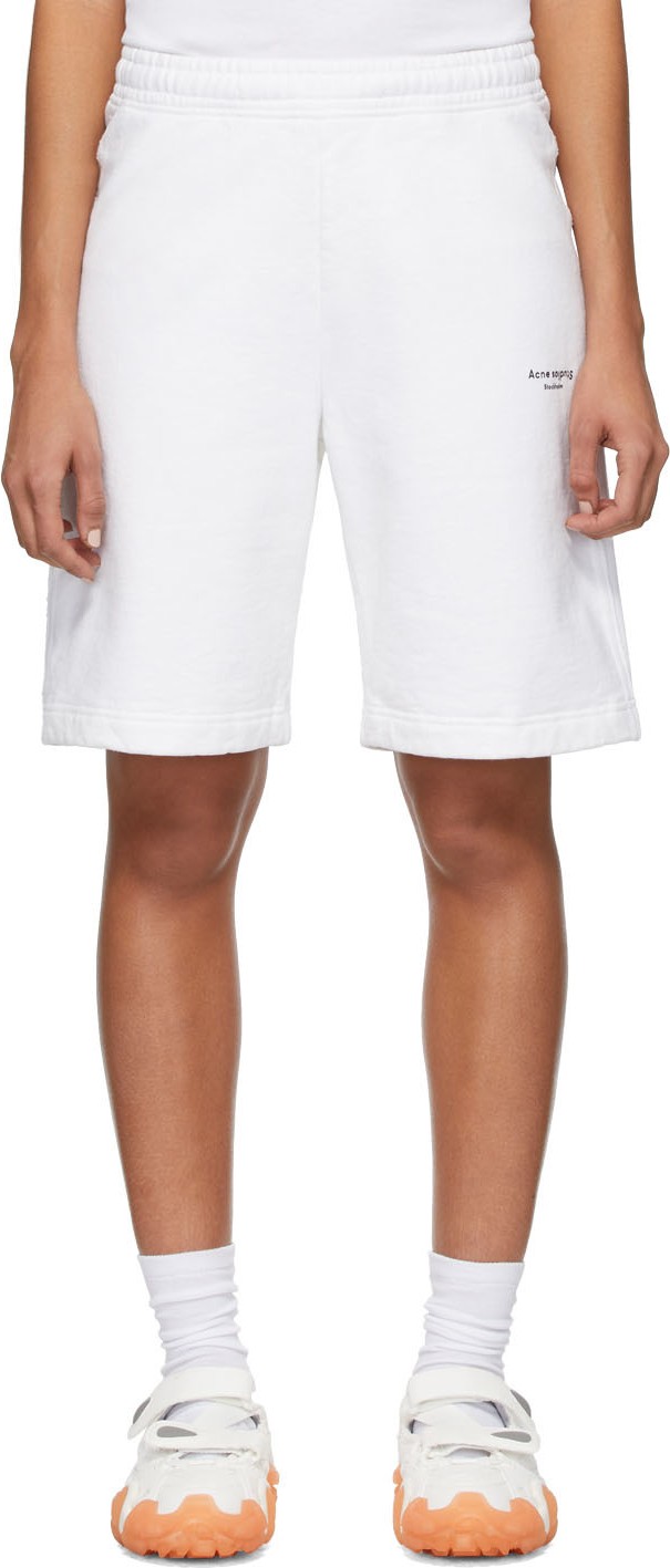 Acne Studios White Fannals Stamp Shorts