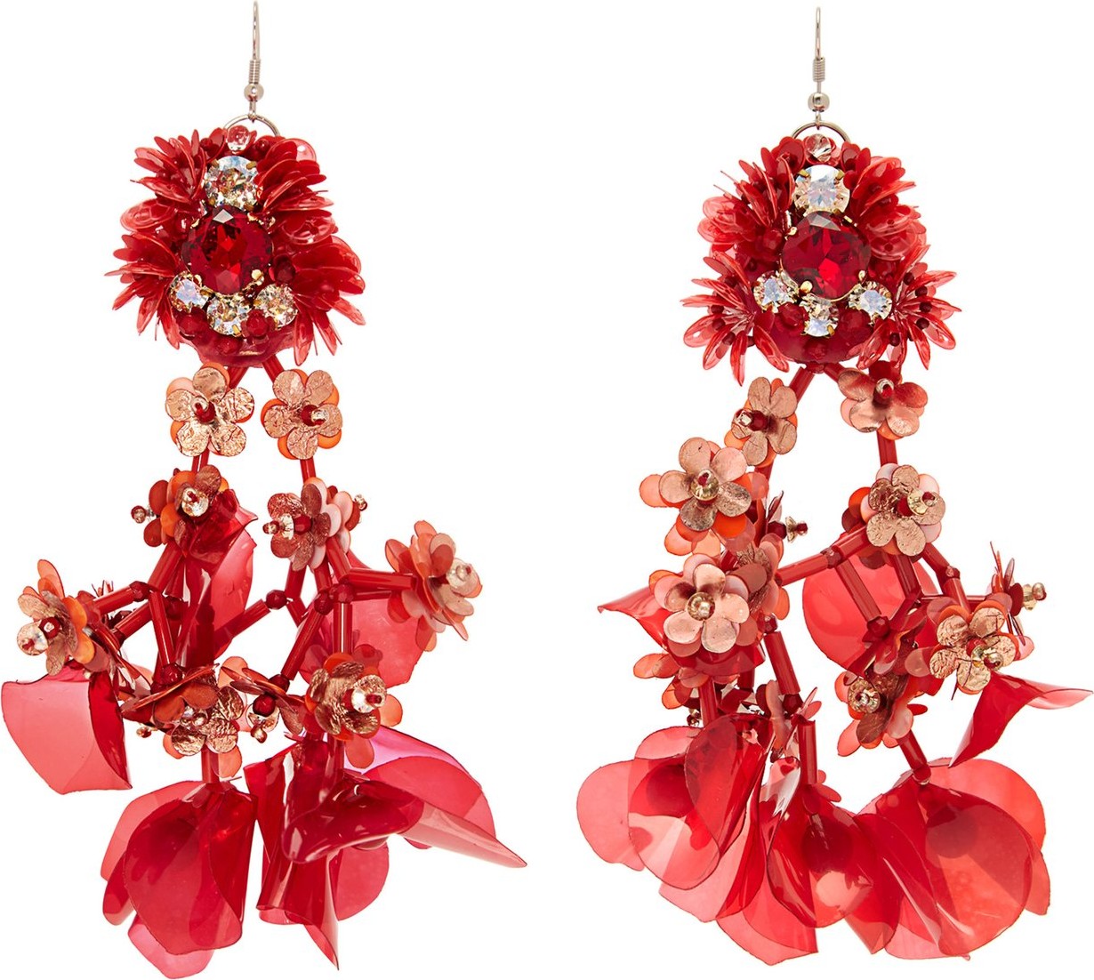 Biyan Tatia flower-beaded earrings
