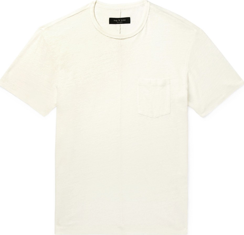 Rag & Bone Owen Distressed Linen T-Shirt