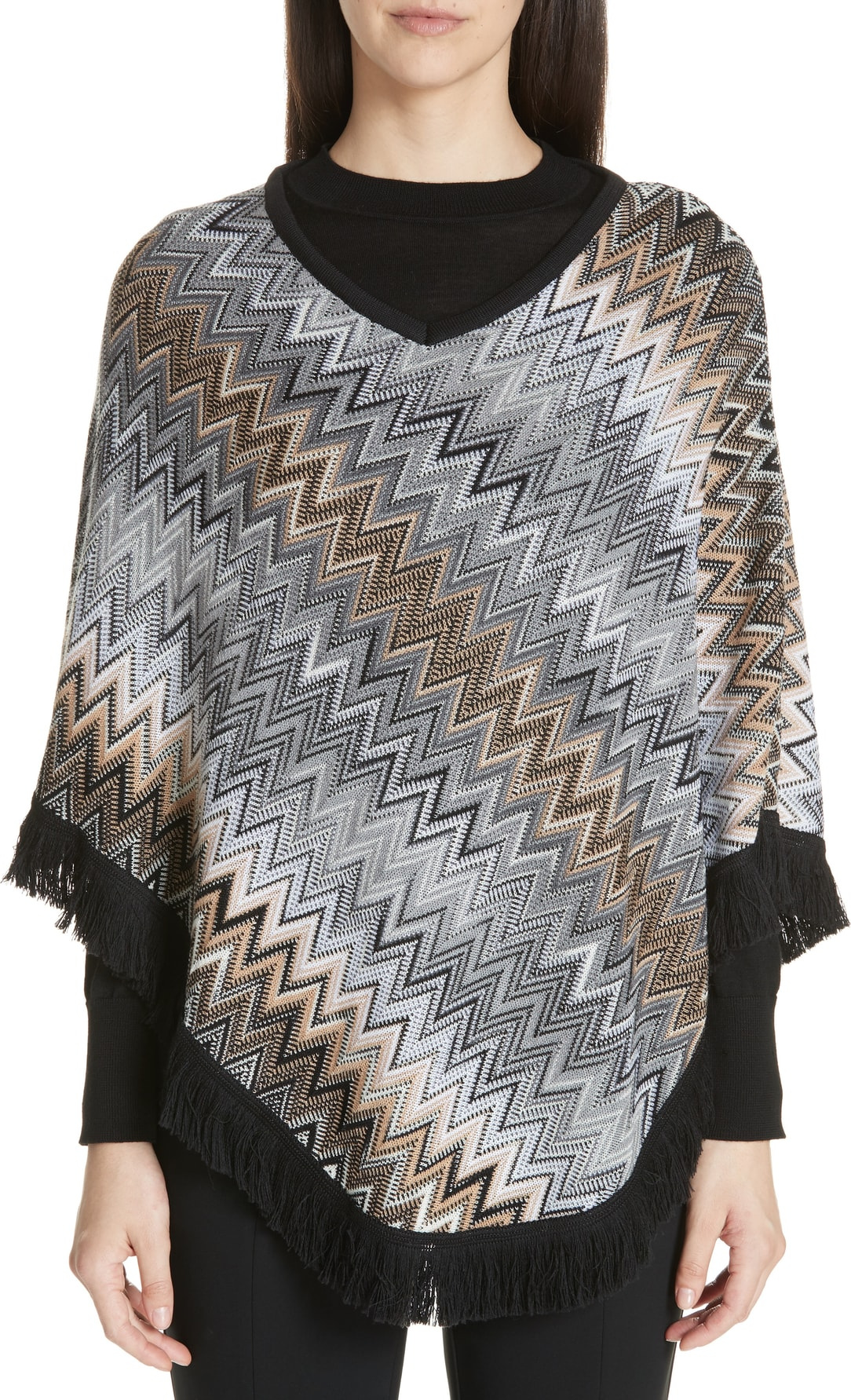 Missoni Zigzag Wool Poncho