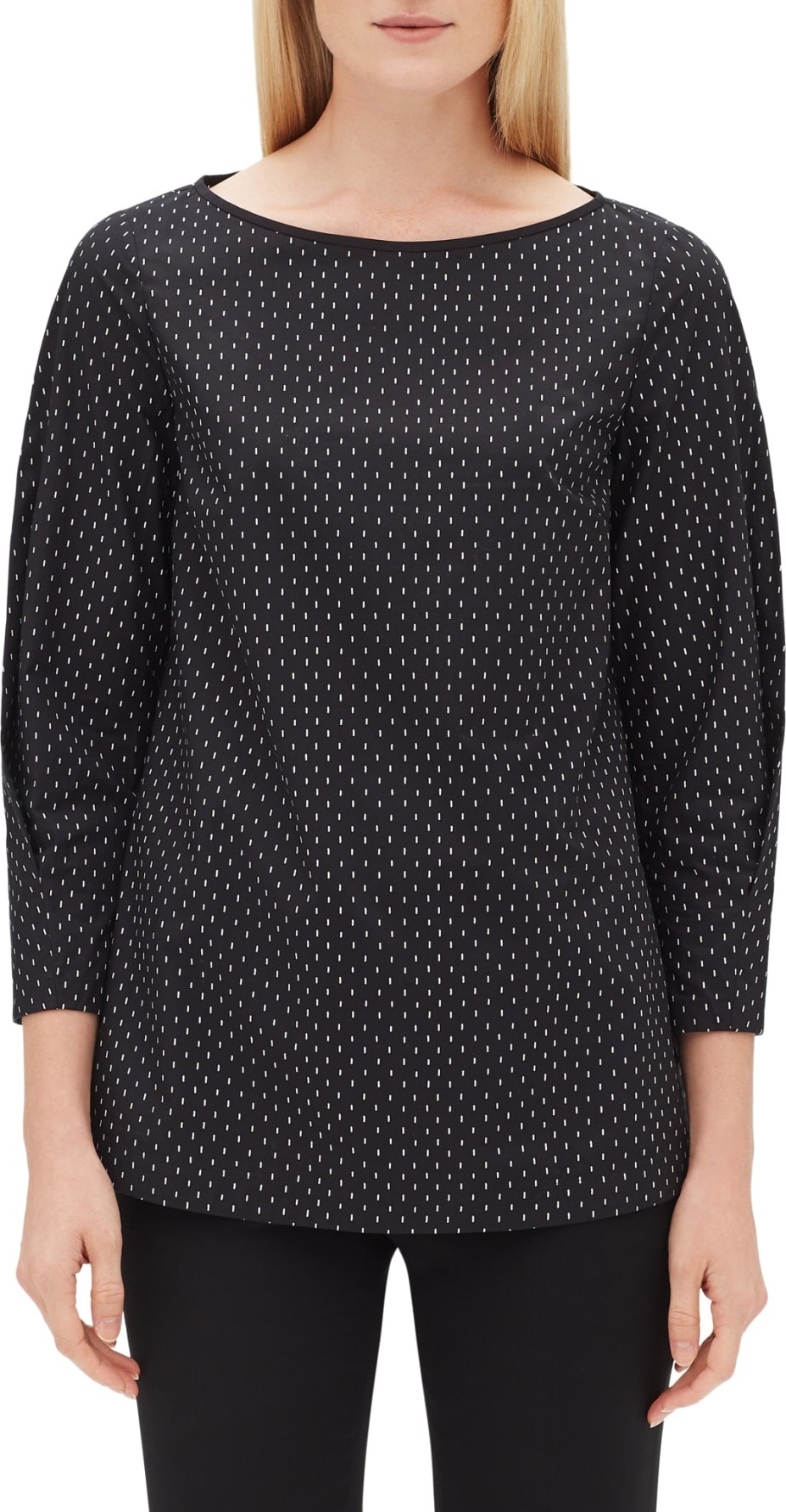 Lafayette 148 New York Debonair Dashes Blouse