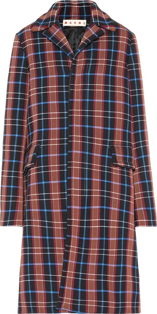 Marni Checked stretch cotton coat