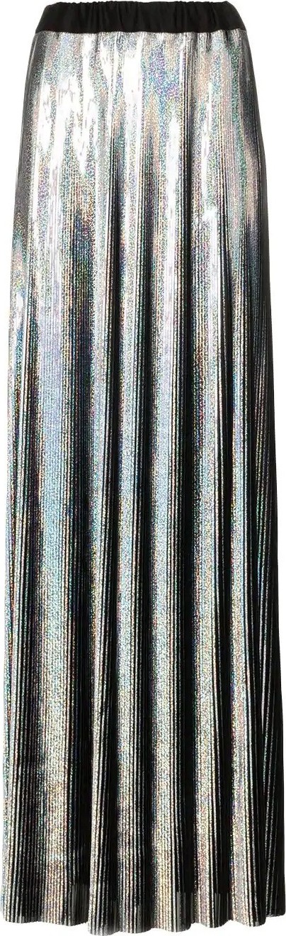 Balmain holographic pleated skirt