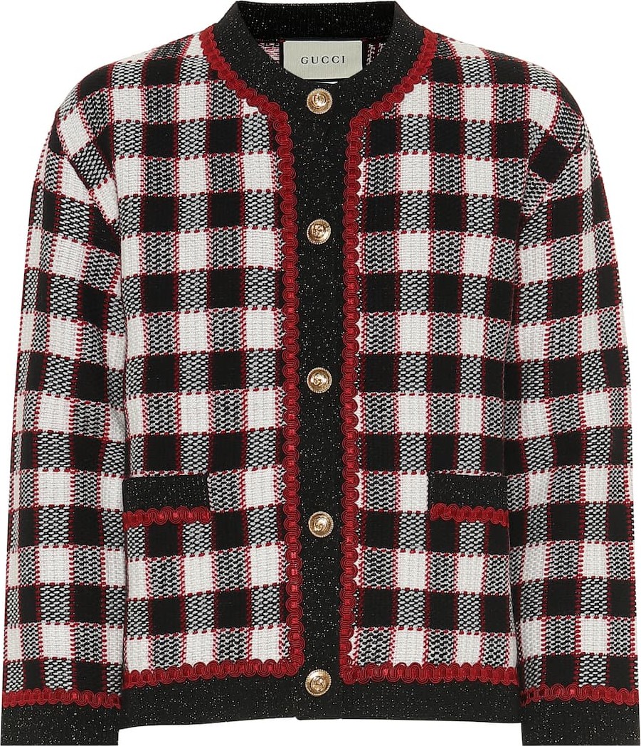 Gucci Checked wool cardigan