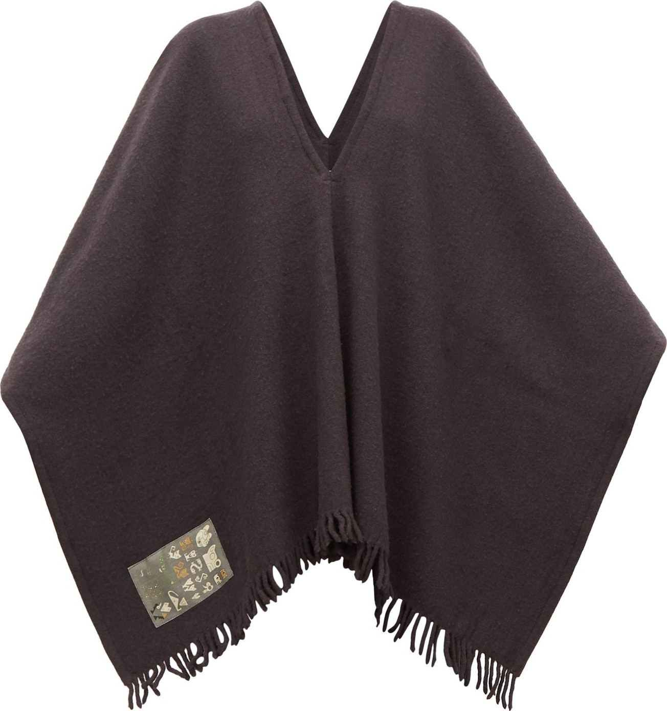 Albus Lumen Fringed merino-wool poncho