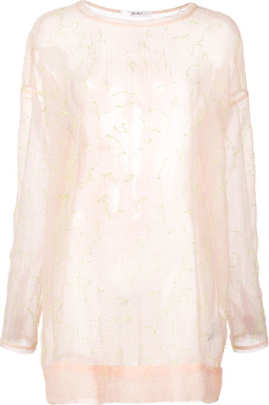 Julien David sheer panel sweatshirt