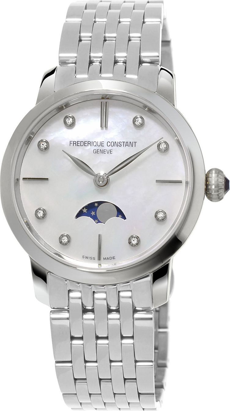 Frederique Constant Ladies' Slimline Moonphase Stainless Watch