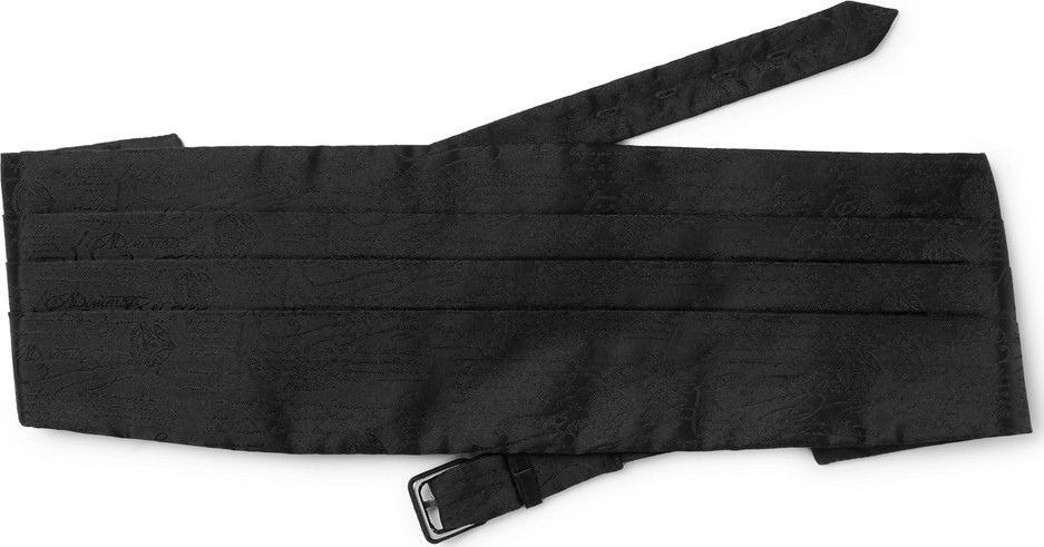 Berluti Scritto Mulberry Silk Cummerbund