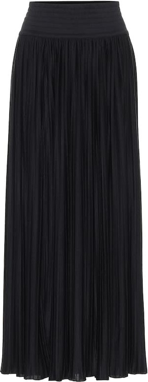 Balmain Pleated jersey maxi skirt