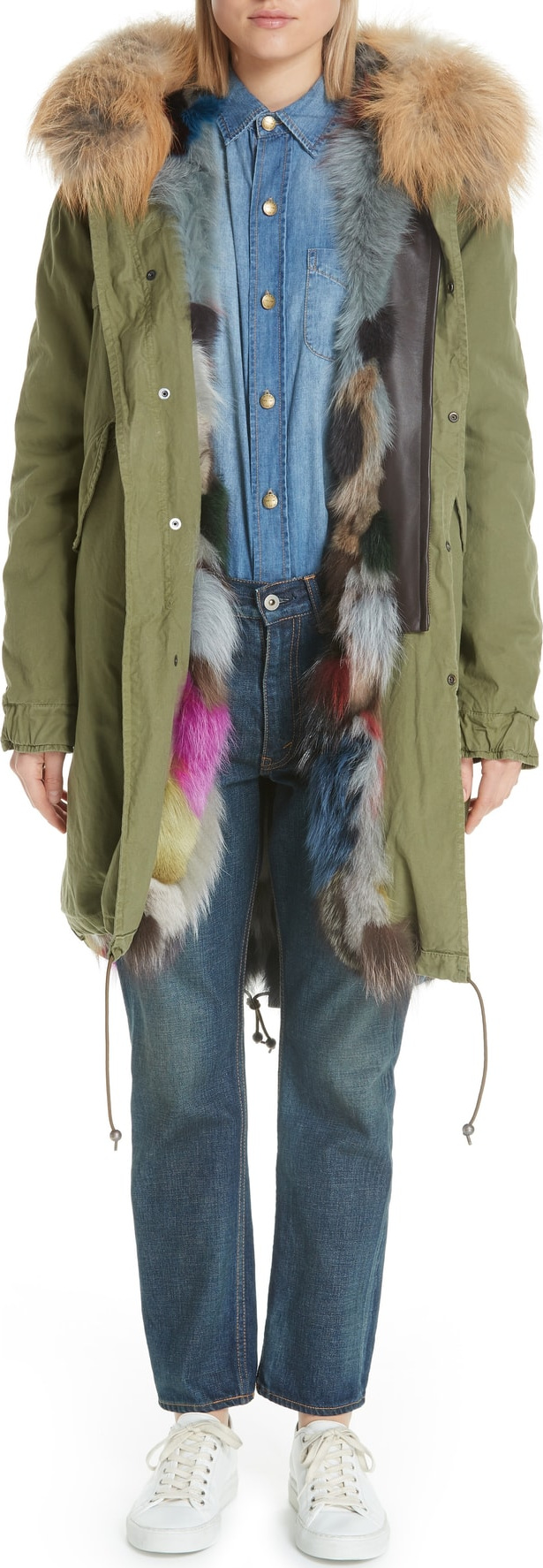 Mr&Mrs Italy Mr & Mrs Italy Genuine Fox Fur Trim Parka