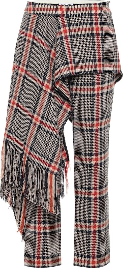 Monse Checked cotton and wool pants